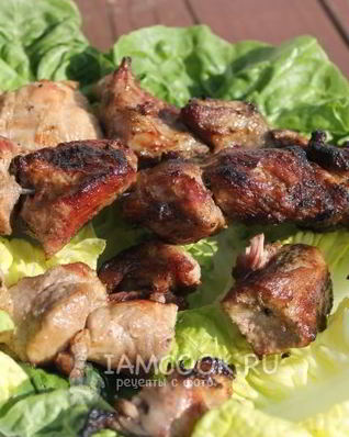 Шашлык из свинины на минералке