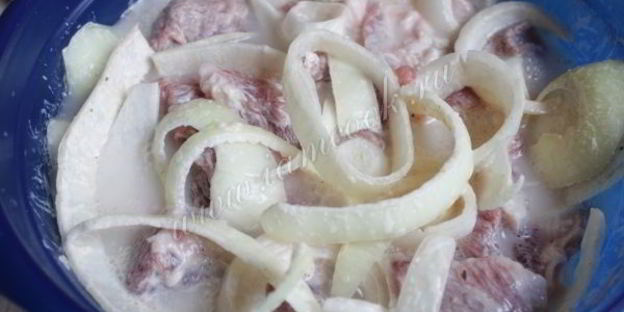 шашлык из свинины на минералке