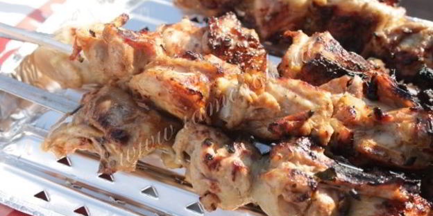 шашлык из свинины на минералке
