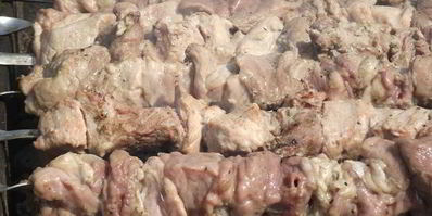 шашлык из свинины в маринаде из киви