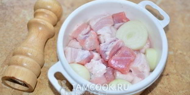 шашлык из свиной грудинки