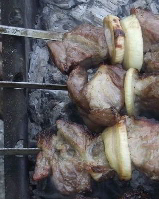 Шашлык из телятины по-грузински