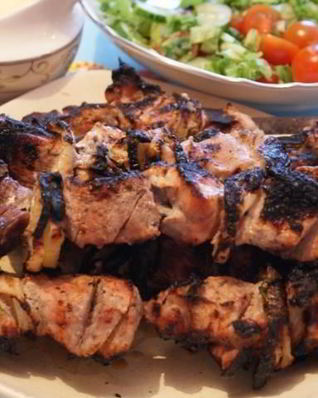 Шашлык на кефире из свинины