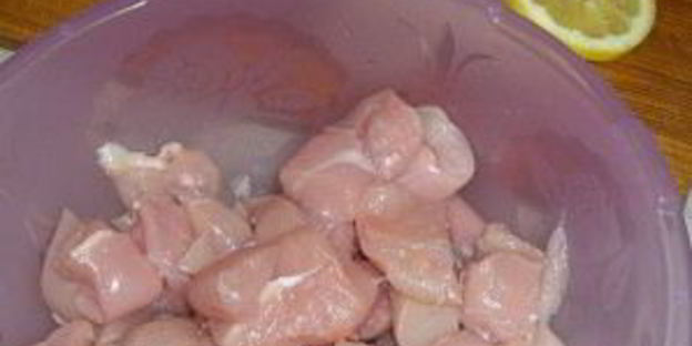 шашлык с лимоном