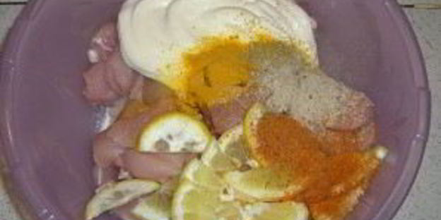 шашлык с лимоном