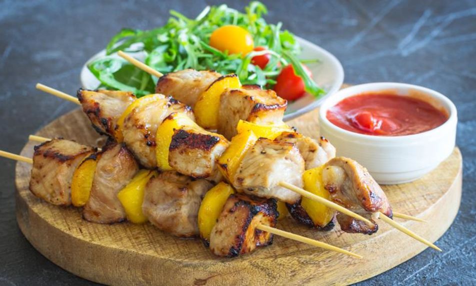 Рецепт шашлыков из свинины с персиками в соусе терияки