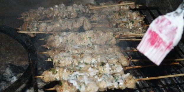 тайские шашлычки из свинины на мангале