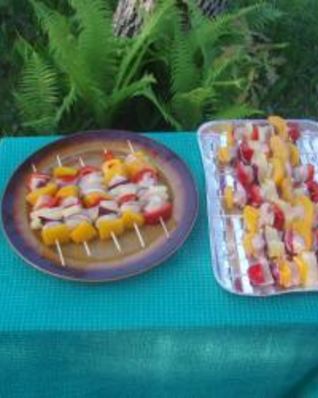 Экзотический шашлык из курицы