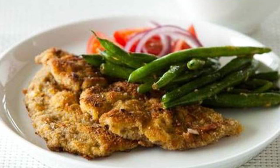 Рецепт говяжьего шницеля с фасолью