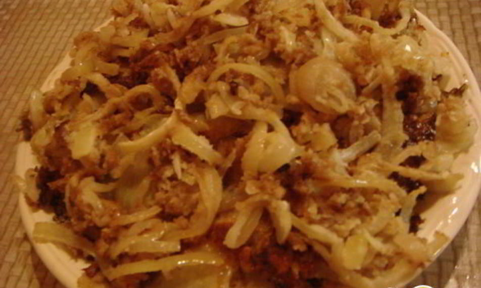 Рецепт капустных шницелей с луковой заправкой