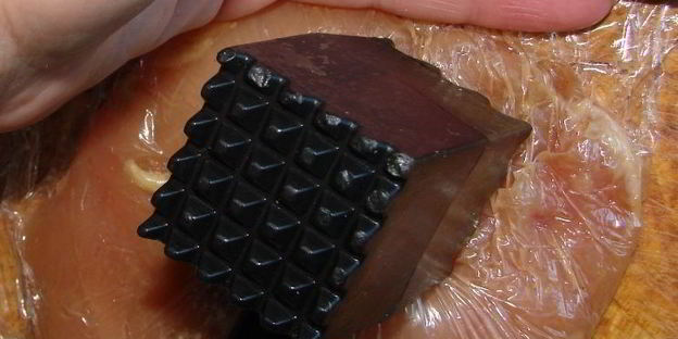 куриный шницель из кусочков малого филе