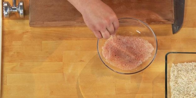 куриный шницель с рисовым драником