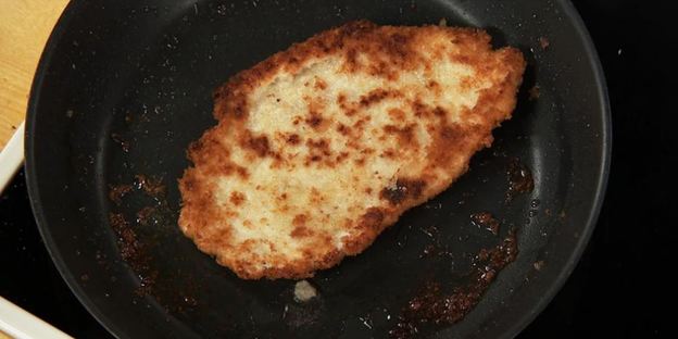 куриный шницель с рисовым драником