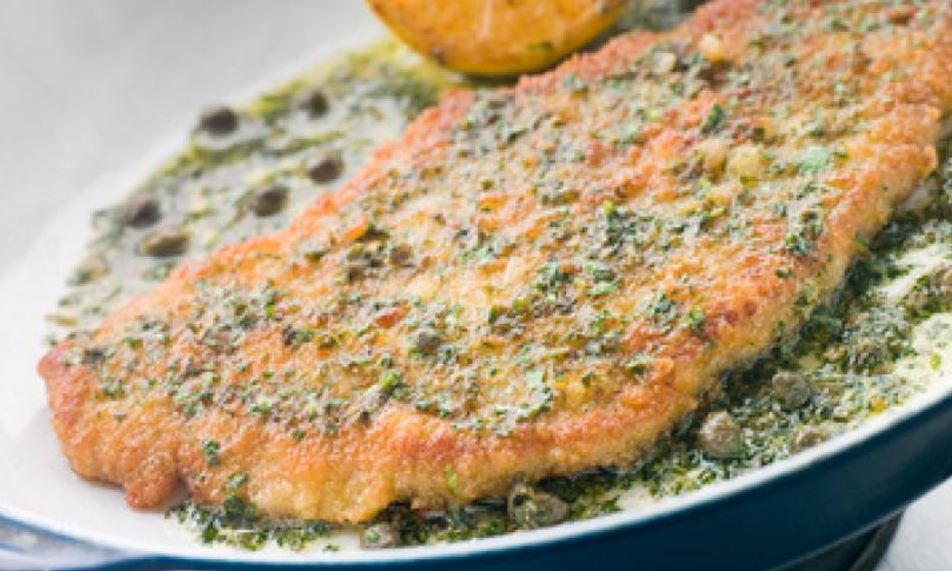 Рецепт шницеля из говядины на горячей сковороде