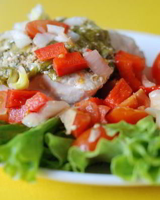 Шницель из индейки с зеленью