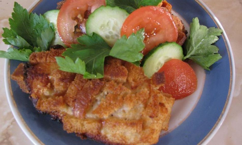 Рецепт шницеля из куриного фарша по-полесски