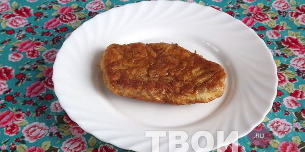 шницель из куриной грудки в лимонно-чесночной панировке