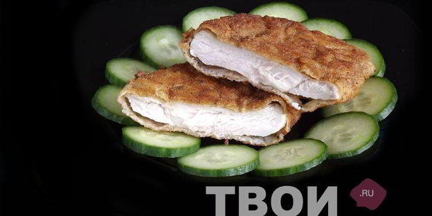 шницель из куриной грудки в лимонно-чесночной панировке