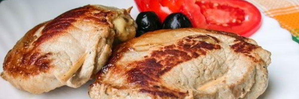 Шницель с грибами