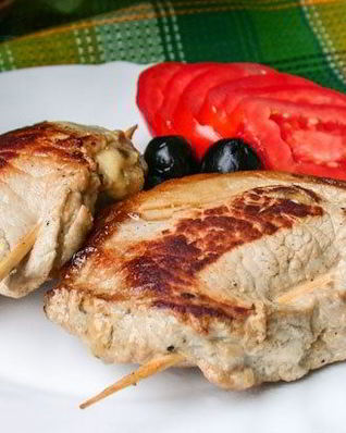 Шницель с грибами