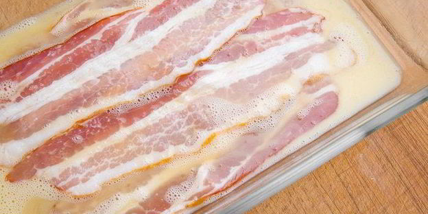 шницель с сыром в беконе