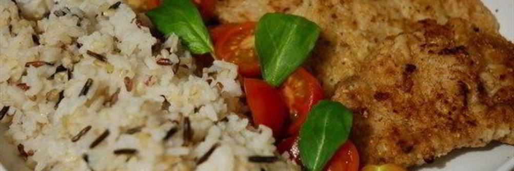 Свиной шницель в отрубях