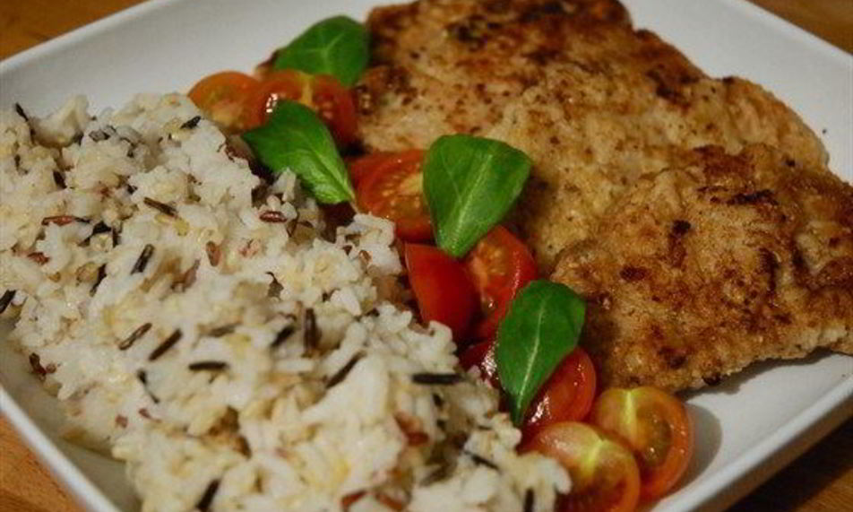 Рецепт свиного шницеля в отрубях