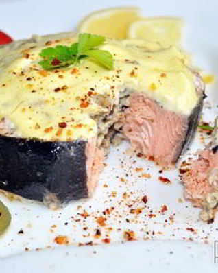 Фаршированные стейки горбуши