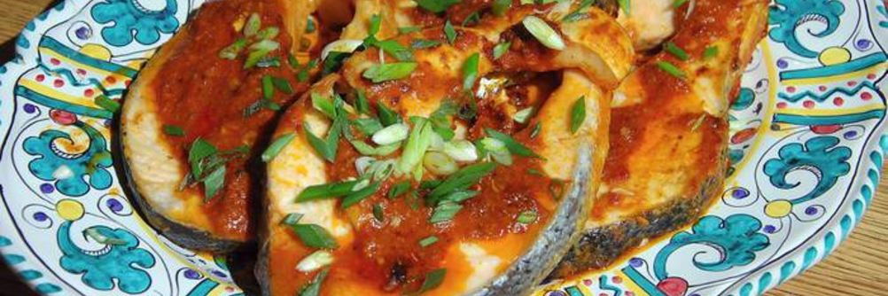 Пряные стейки из семги