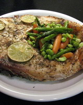 Рыбный стейк в компании