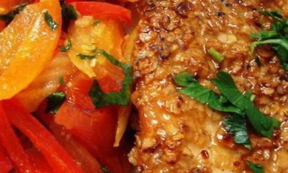 Рецепт стейка из индейки с гарниром из овощей