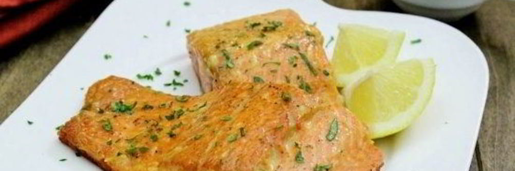 Стейк из семги на сковороде