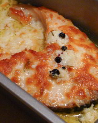 Стейк из семги в духовке