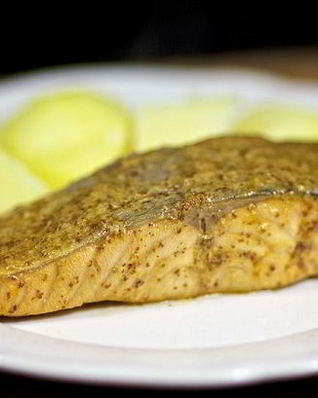 Стейк лосося в духовке