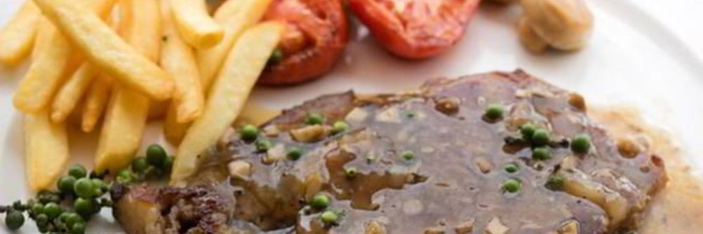 Стейк с горчичным соусом