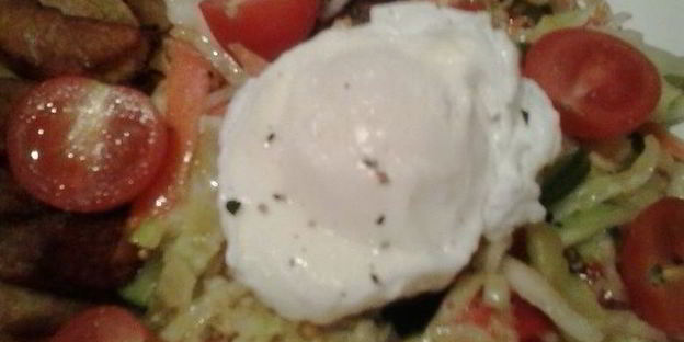 стейк с салатом ужин для любимого