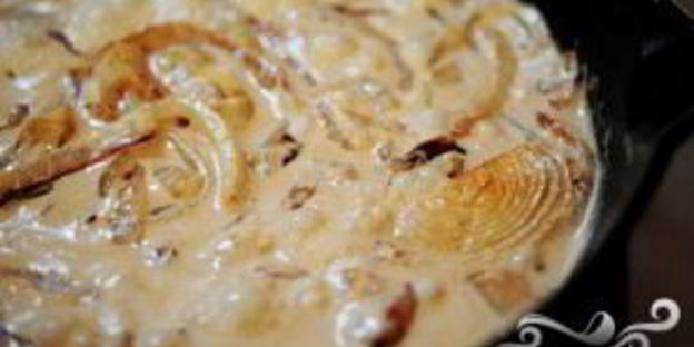 стейк в сырном соусе