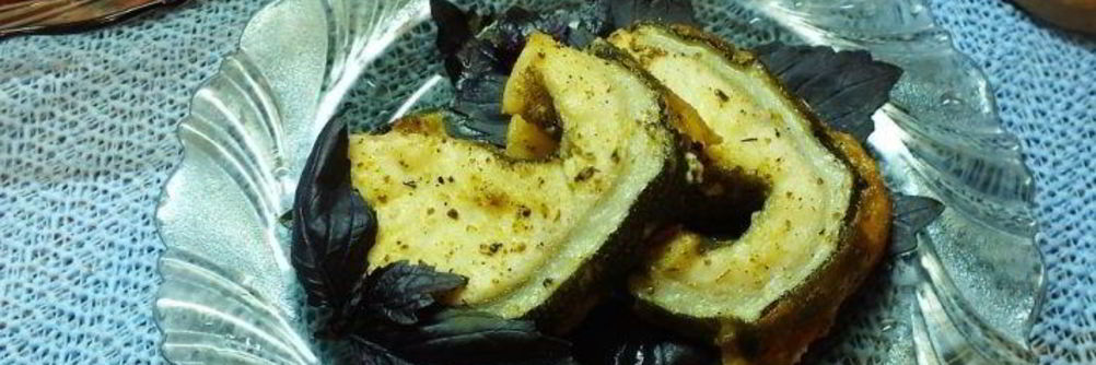 Стейк зубатки в духовке