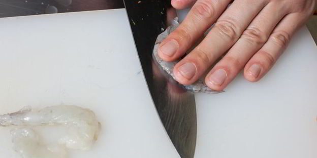 стеклянная лапша с креветками