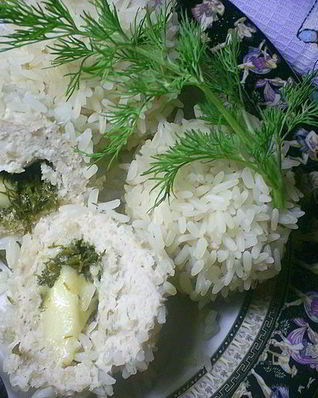 Нежнейшие паровые куриные тефтели с начинкой Ежики