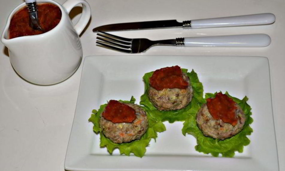 Рецепт паровых тефтелей с гречкой и кабачком