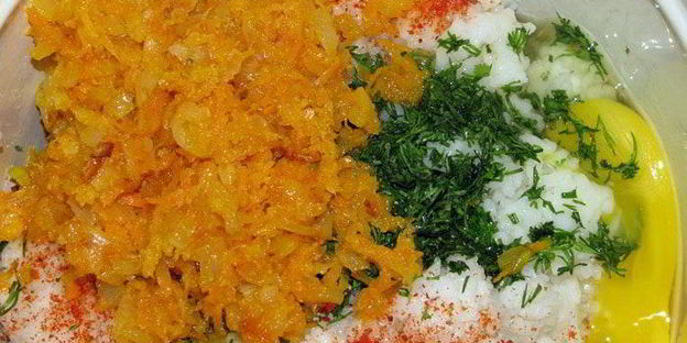 рисовые овощные тефтельки с белыми грибами