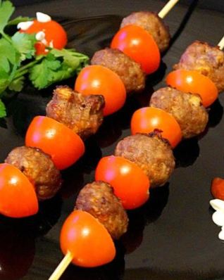 Шашлычки из тефтелек