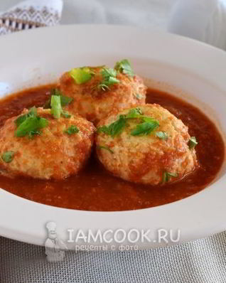 Тефтели из куриного фарша с подливкой