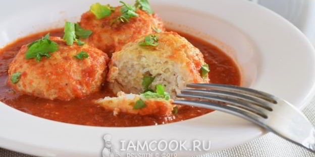 тефтели из куриного фарша с подливкой