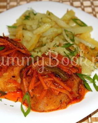 Тефтели из морепродуктов с овощами