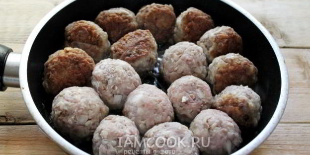 тефтели с гречкой и фаршем