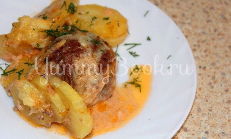 Рецепт тефтелей запеченных с картофелем