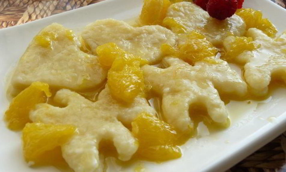 Рецепт ленивых вареников с апельсиновой карамелью