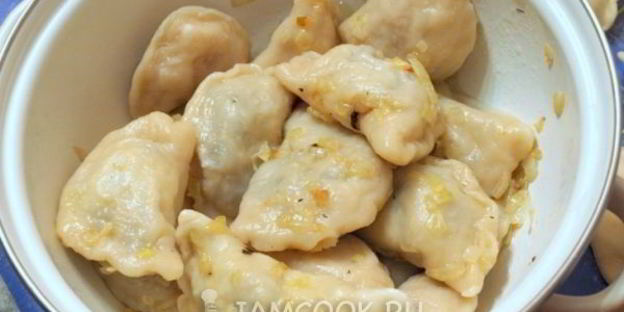 вареники из теста на кефире с картошкой и грибами